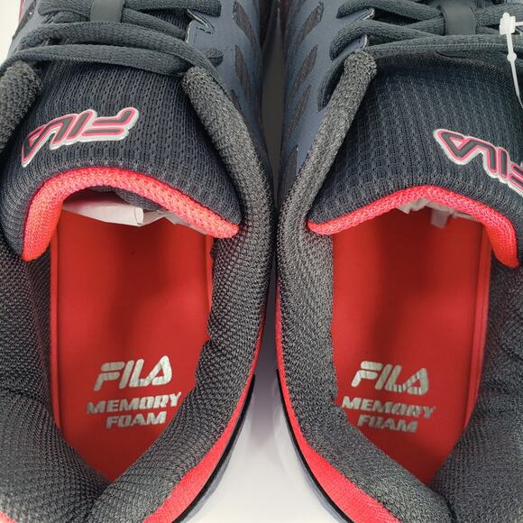 FILA Running Shoes Womens Size 12 Memory Foam Fantom 6 Gray Grey & Neon Pink - Picture 9 of 14